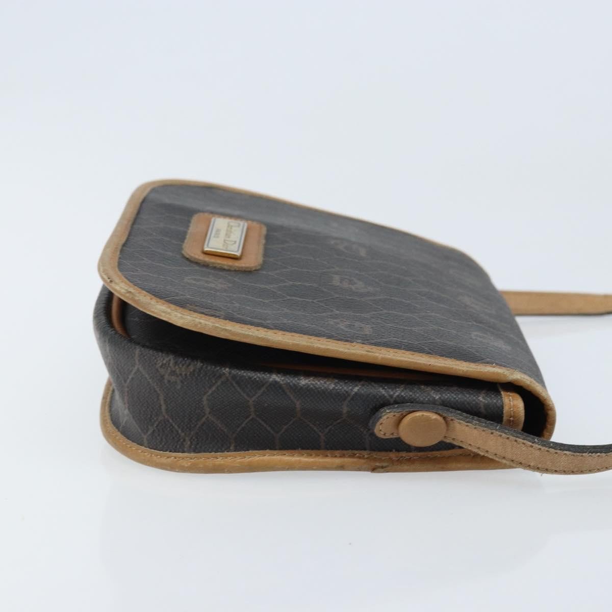 Christian Dior Vintage Honeycomb Flap Coated Canvas Long