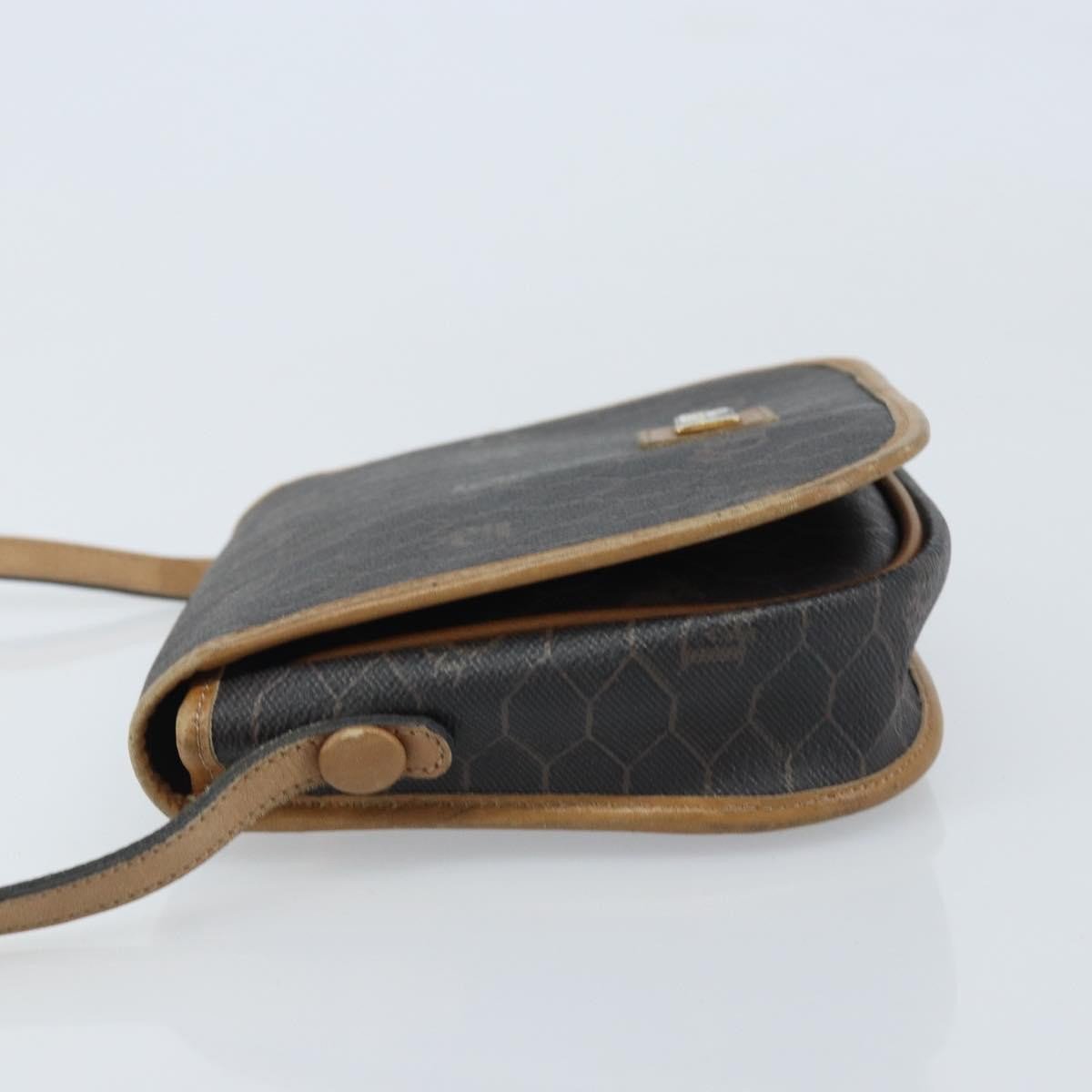 Christian Dior Vintage Honeycomb Flap Coated Canvas Long