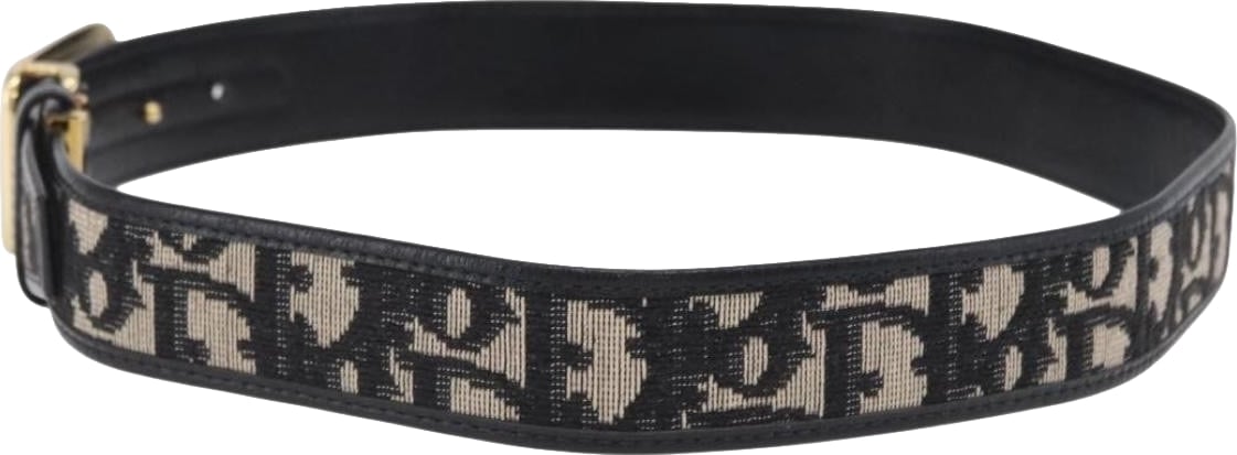 Christian Dior D Buckle Belt Canvas and Leather