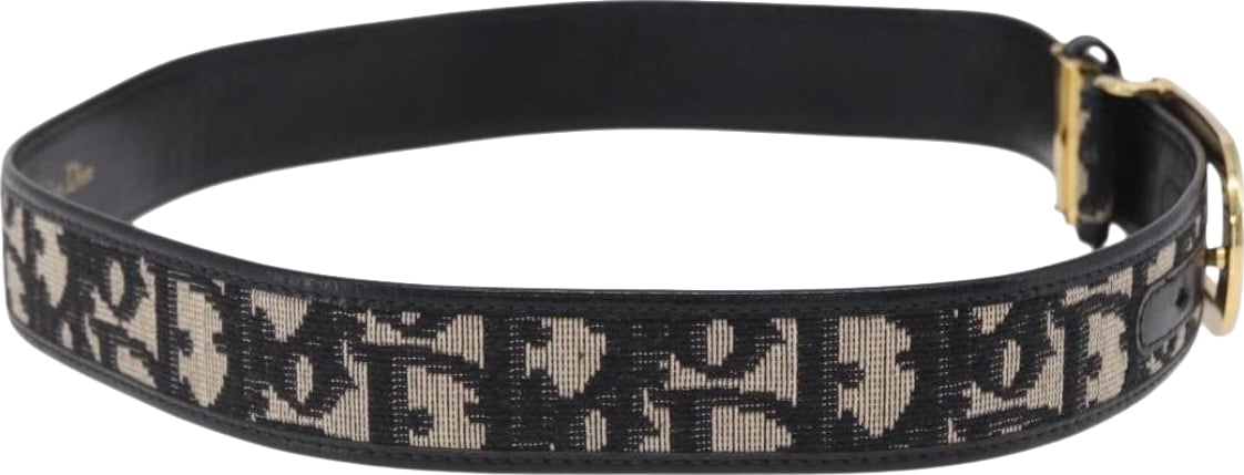 Christian Dior D Buckle Belt Canvas and Leather