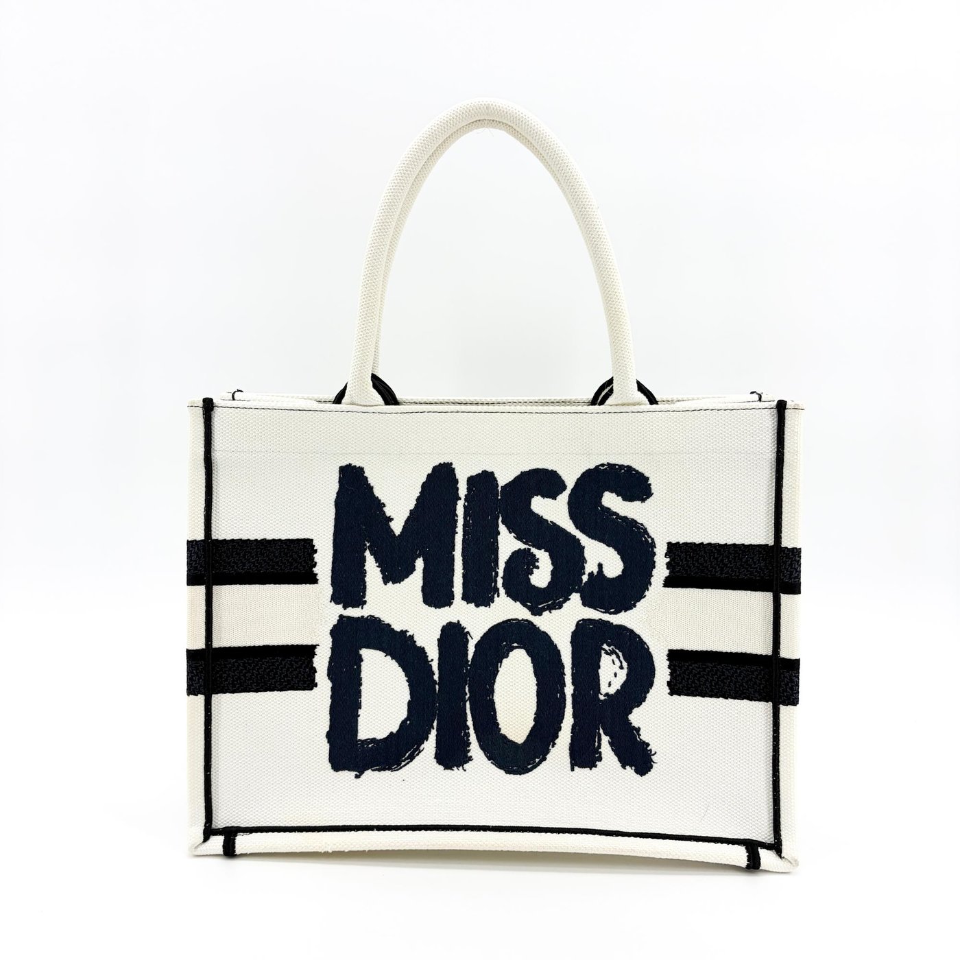 Christian Dior Miss Dior Book Embroidered Canvas Medium