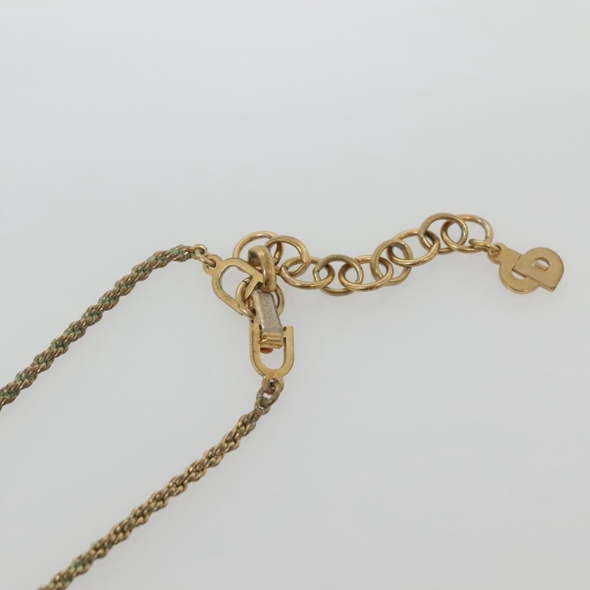 Christian Dior Vintage pendant necklace Gold-plated Metal, Enamel & Rhinestones