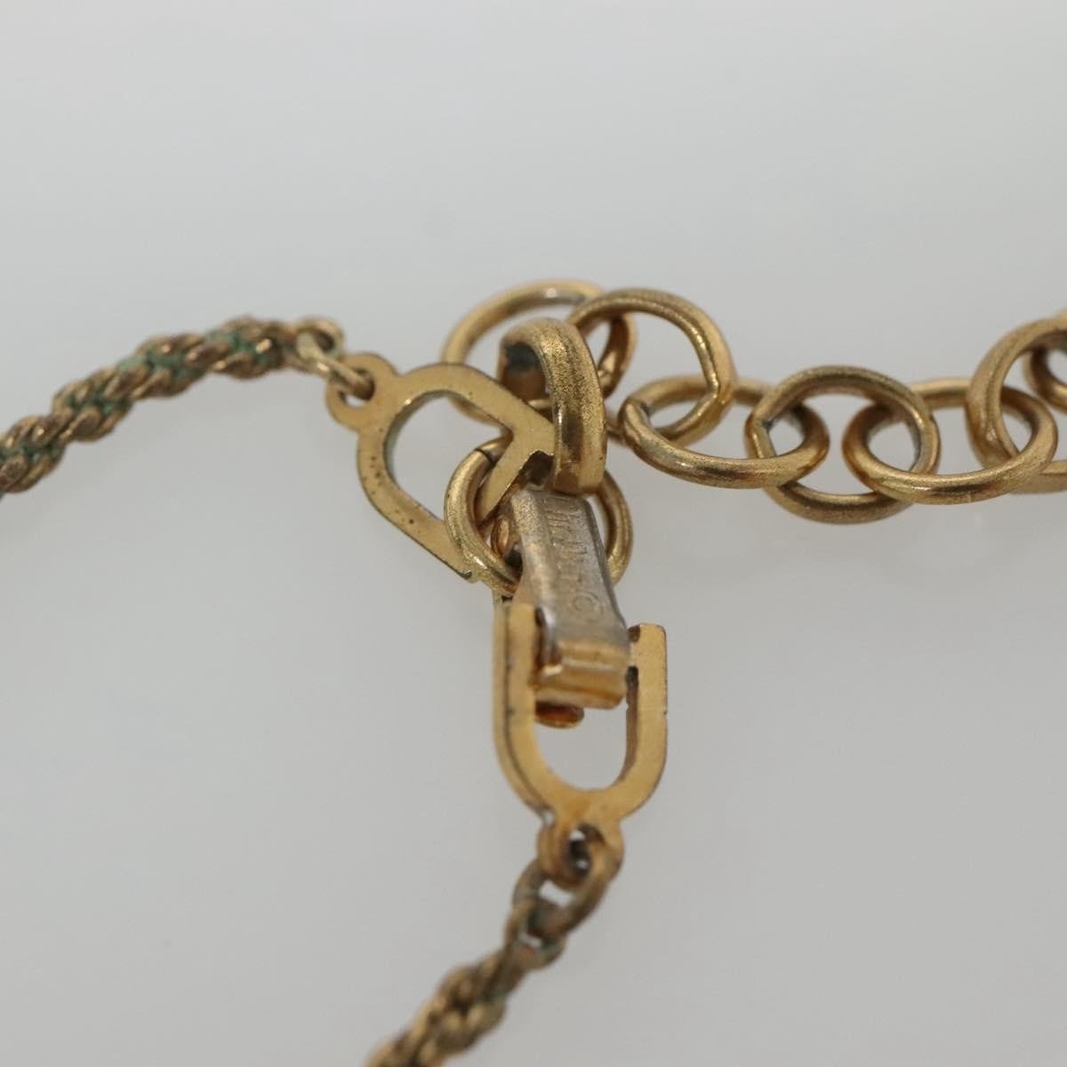 Christian Dior Vintage pendant necklace Gold-plated Metal, Enamel & Rhinestones