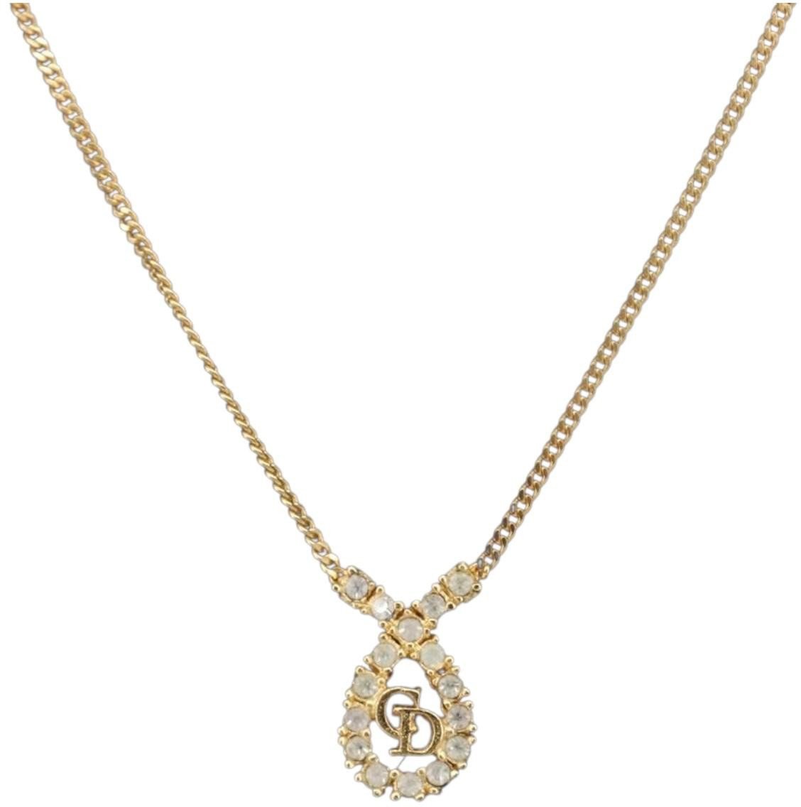 Christian Dior CD Long Metal with Beads