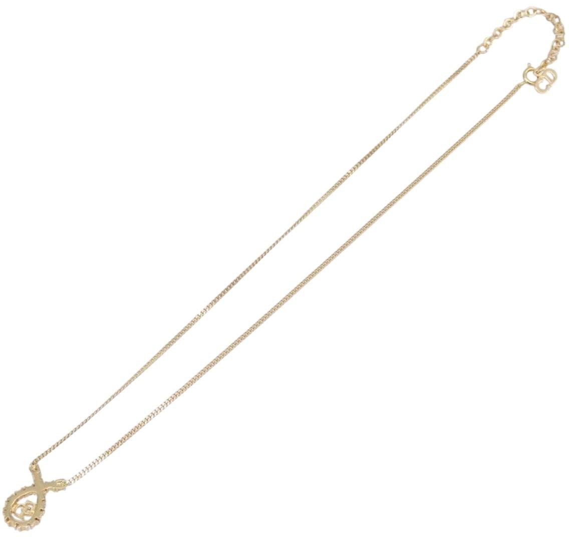 Christian Dior CD Long Metal with Beads