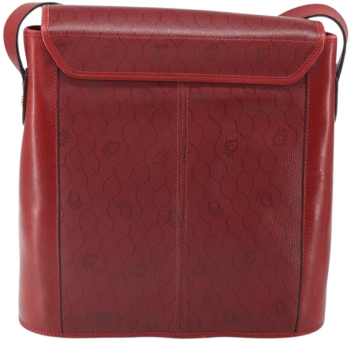 Christian Dior Vintage Honeycomb Flap Coated Canvas Long