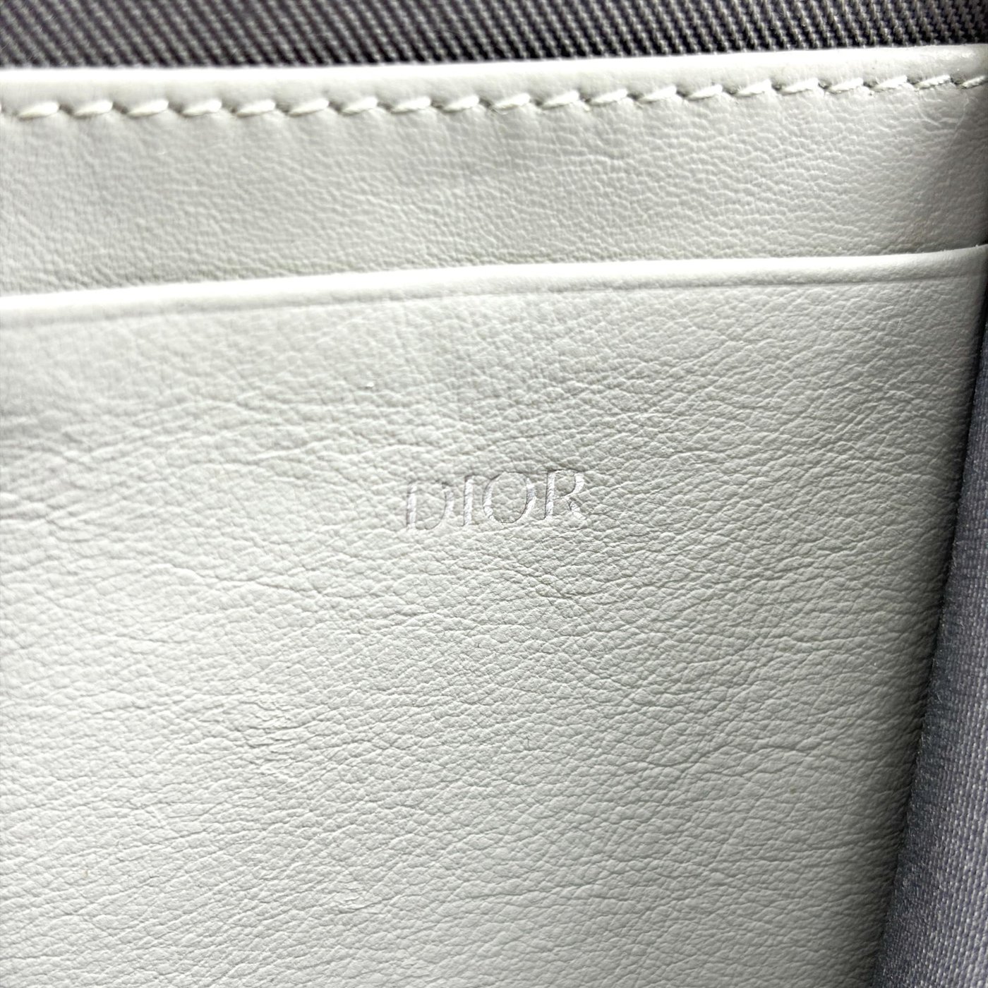 Christian Dior Double Zip CD Diamond Coated Canvas