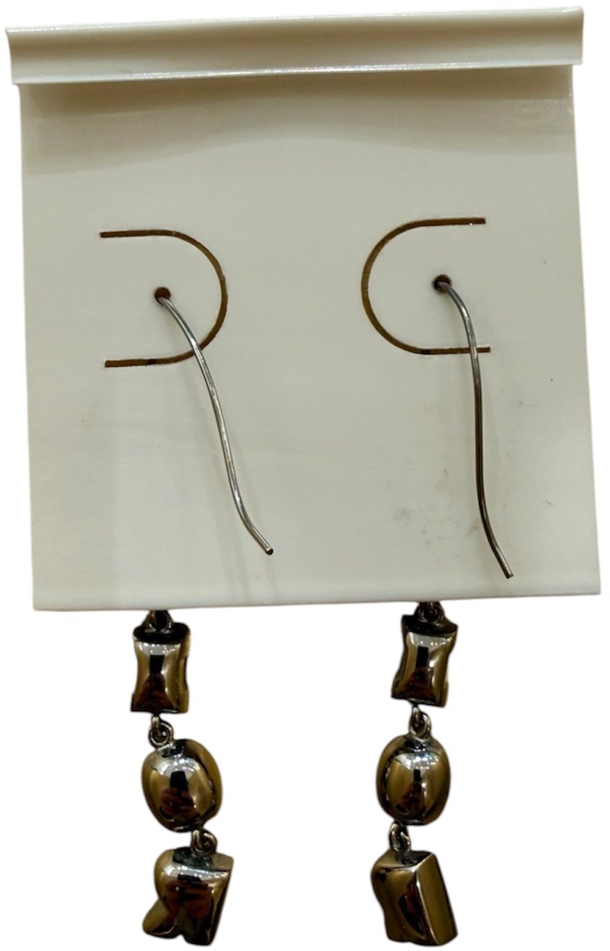Christian Dior Vintage Heart D Dangling Metal with Rhinestones