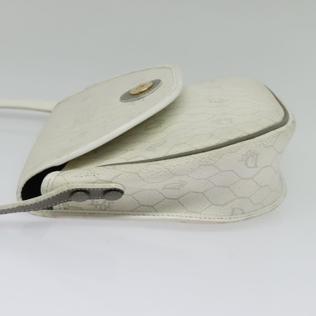 Christian Dior Vintage Honeycomb Flap Coated Canvas Long