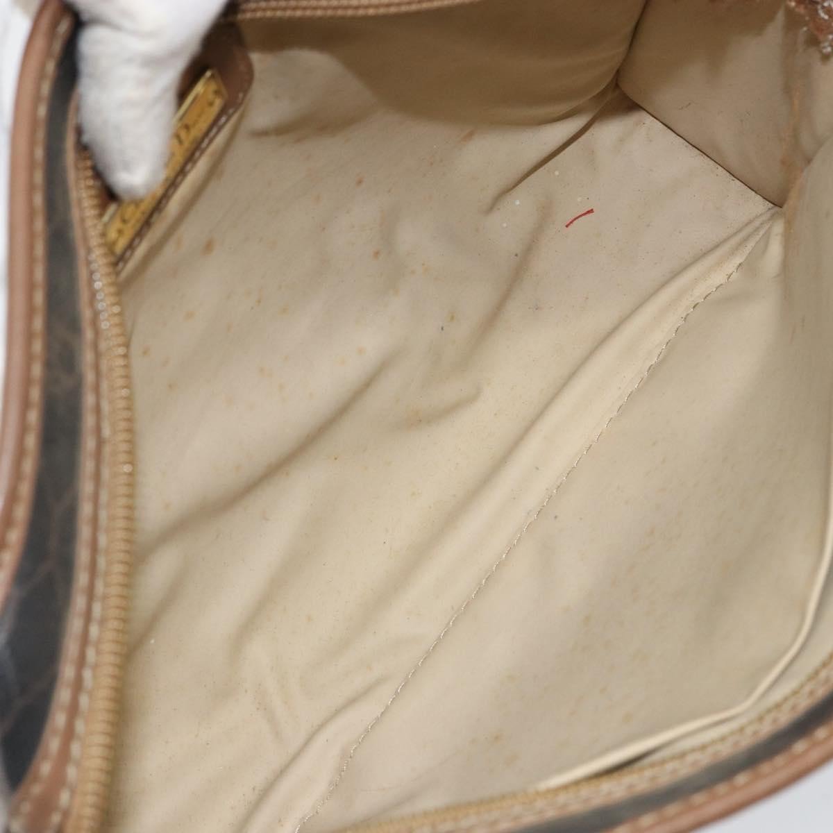 Christian Dior Vintage Honeycomb Zip Coated Canvas Medium