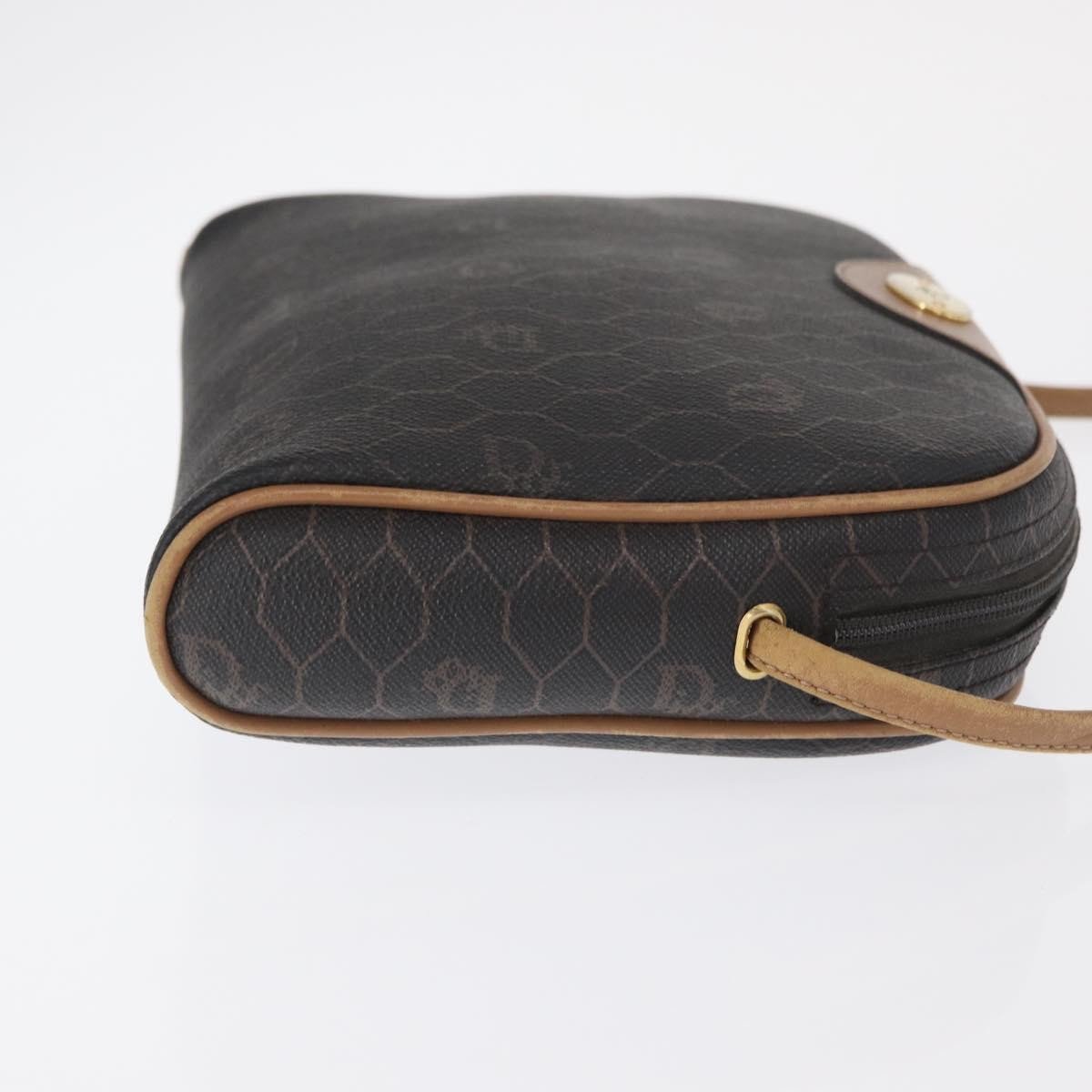 Christian Dior Vintage Honeycomb Zip Coated Canvas Medium