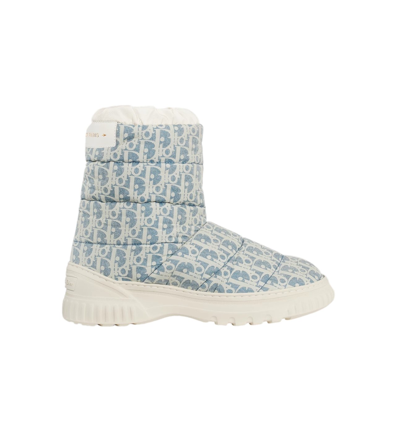 Light Blue Quilted Monogram Puffer Boots