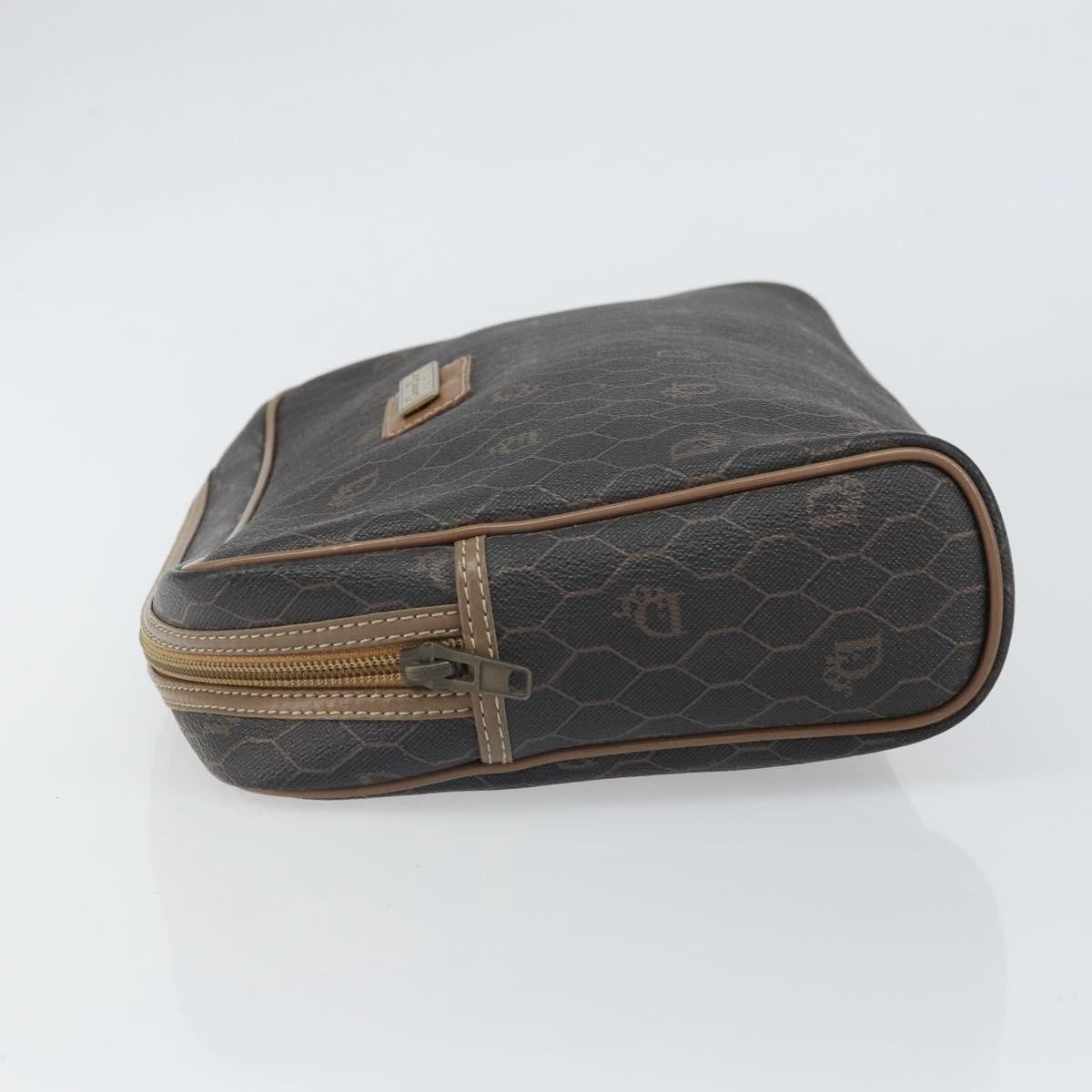 Christian Dior Vintage Honeycomb Zip Coated Canvas Medium