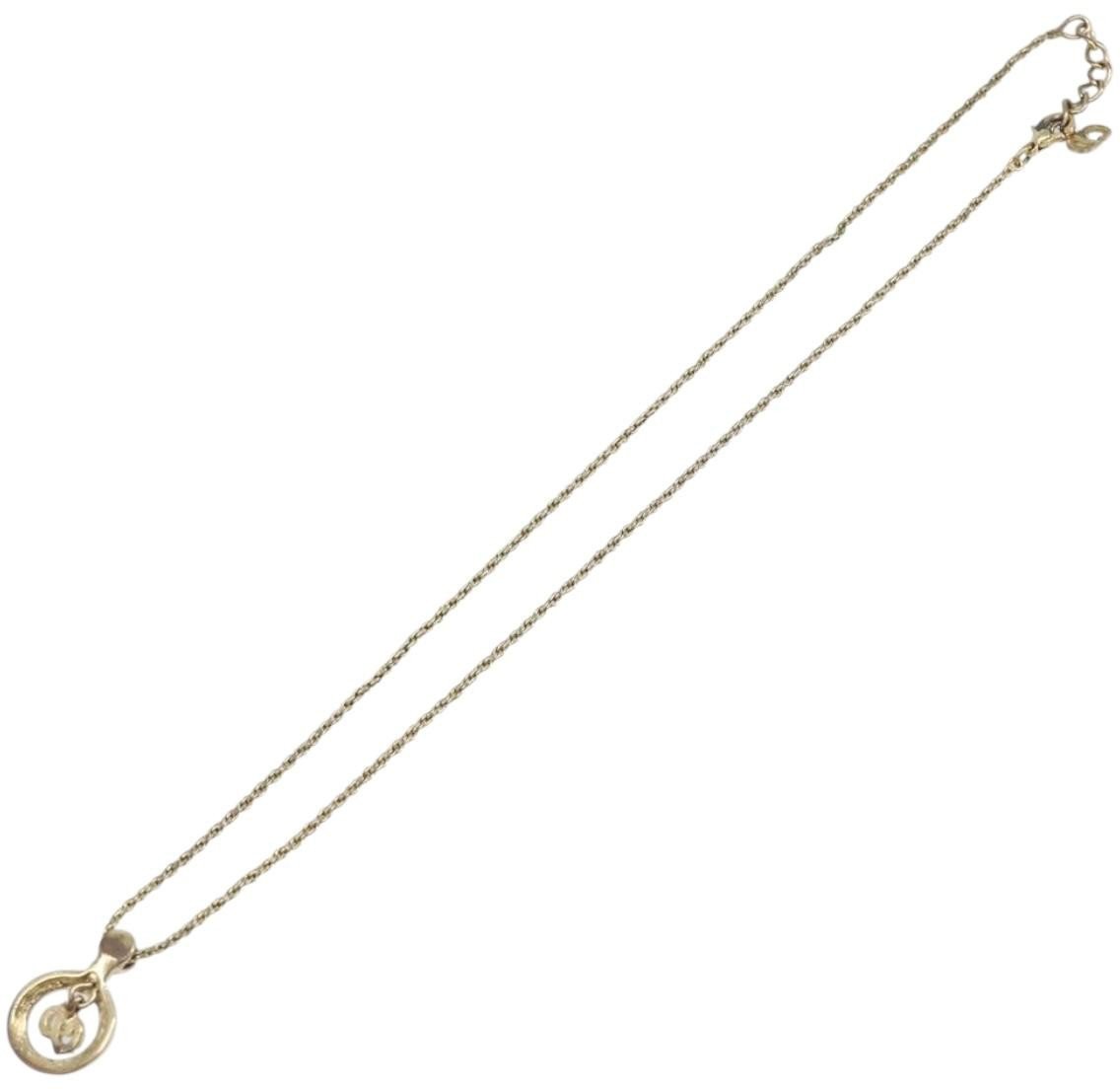 Christian Dior Vintage CD Pendant Metal Standard