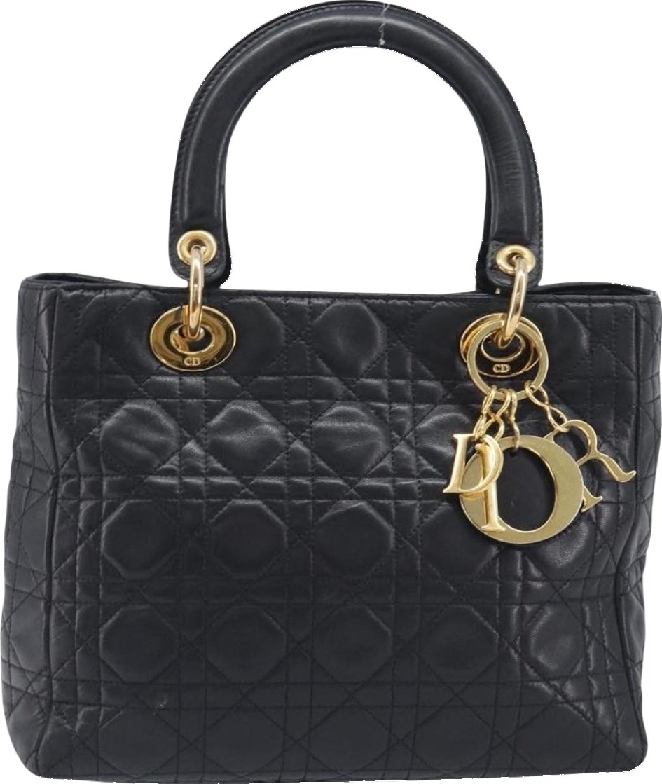 Christian Dior Vintage Lady Dior Cannage Quilt Lambskin Medium