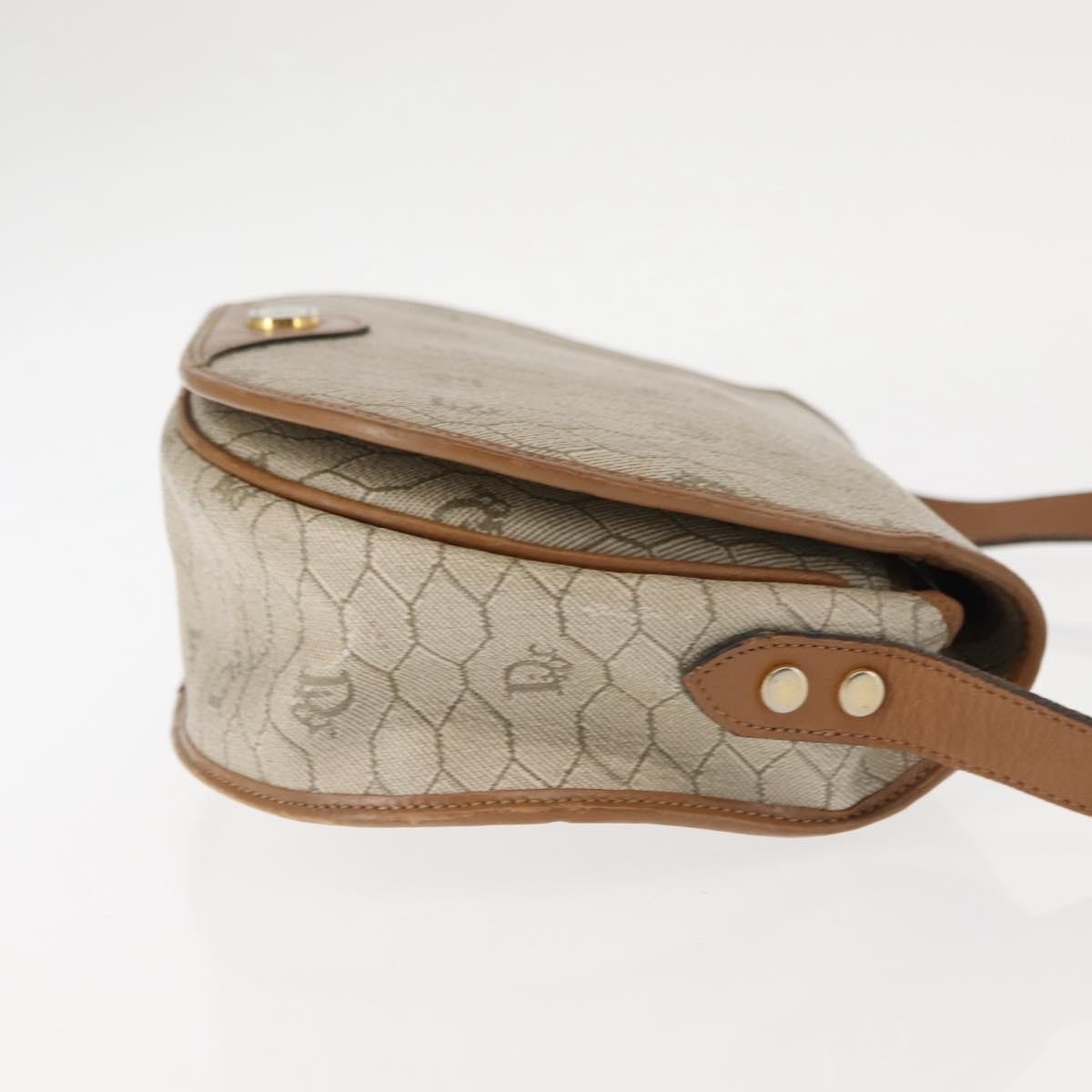 Christian Dior Vintage Honeycomb Flap Coated Canvas Long