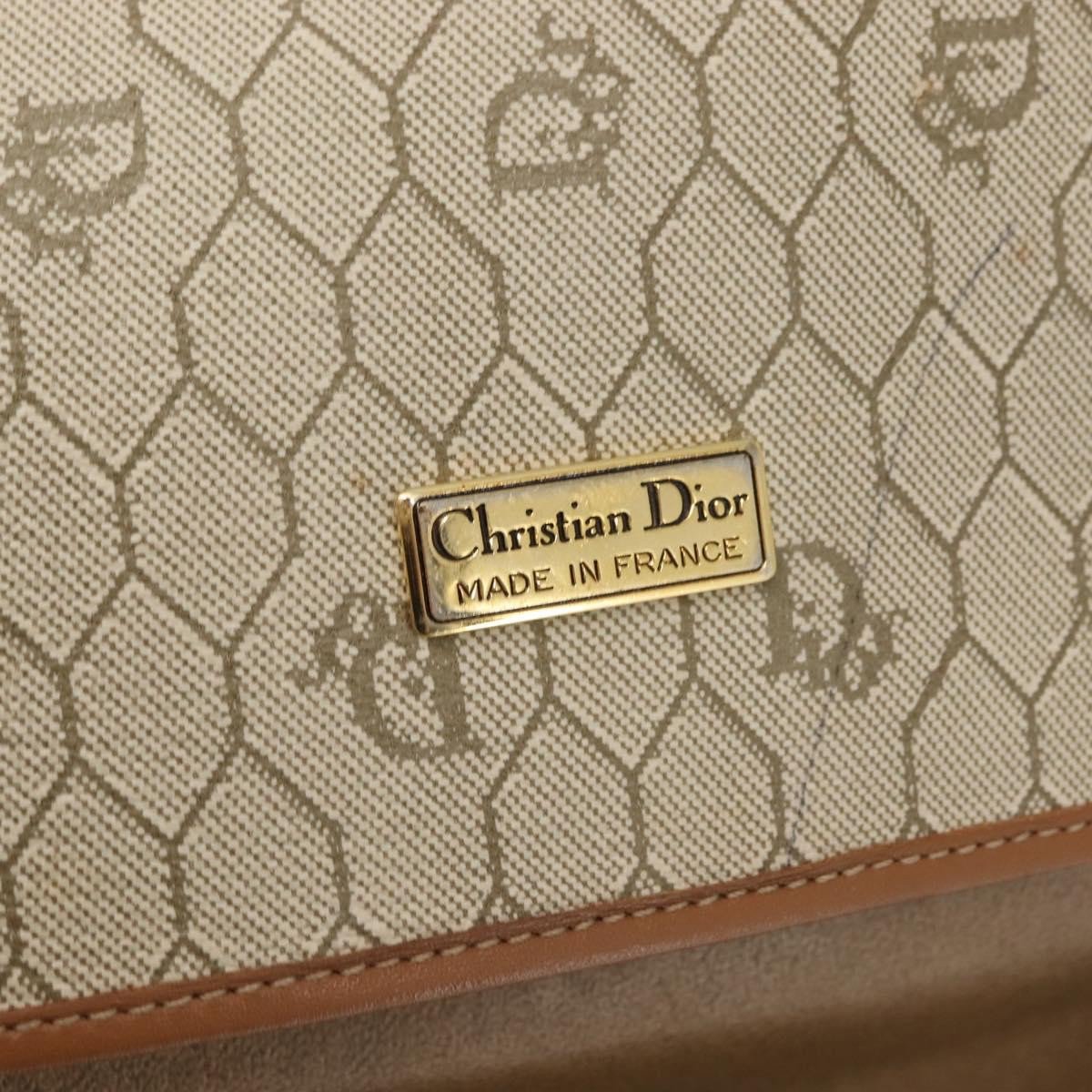 Christian Dior Vintage Honeycomb Flap Coated Canvas Long