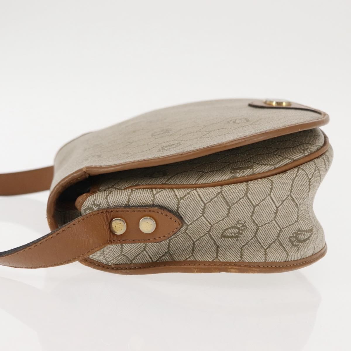 Christian Dior Vintage Honeycomb Flap Coated Canvas Long