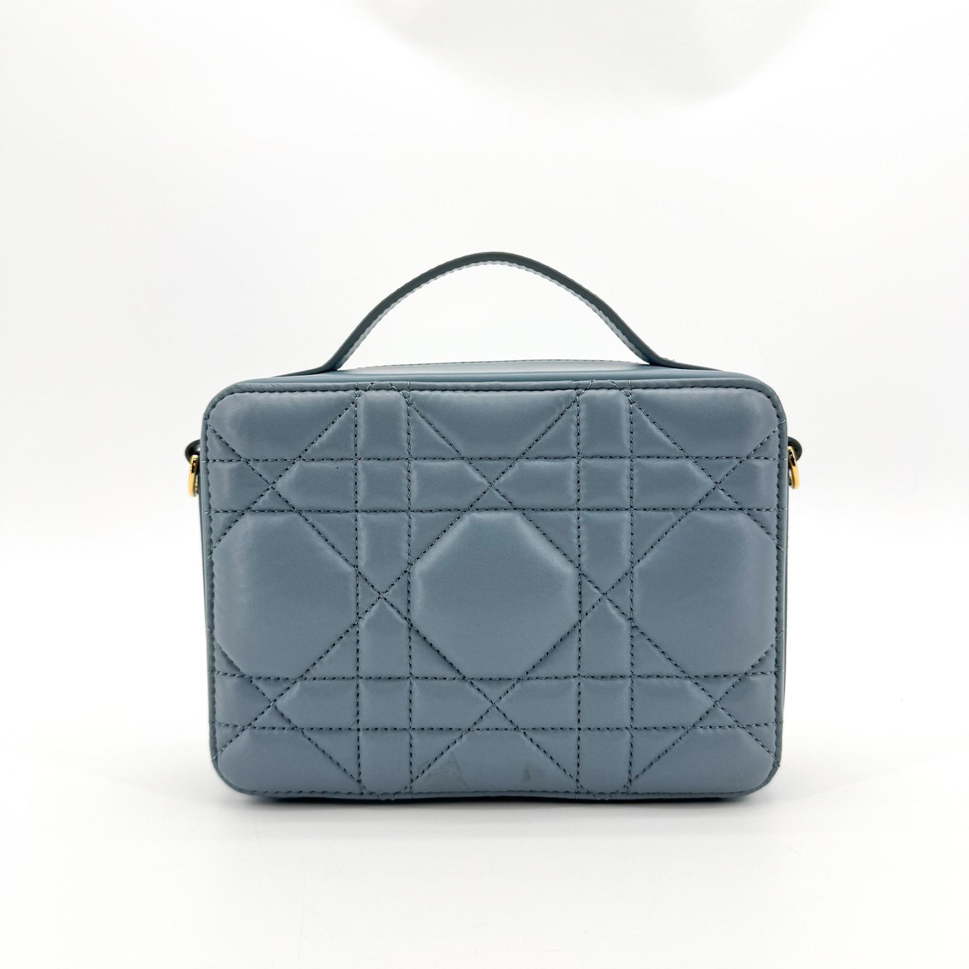 Christian Dior Caro Box Bag with Chain Macrocannage Quilt Calfskin