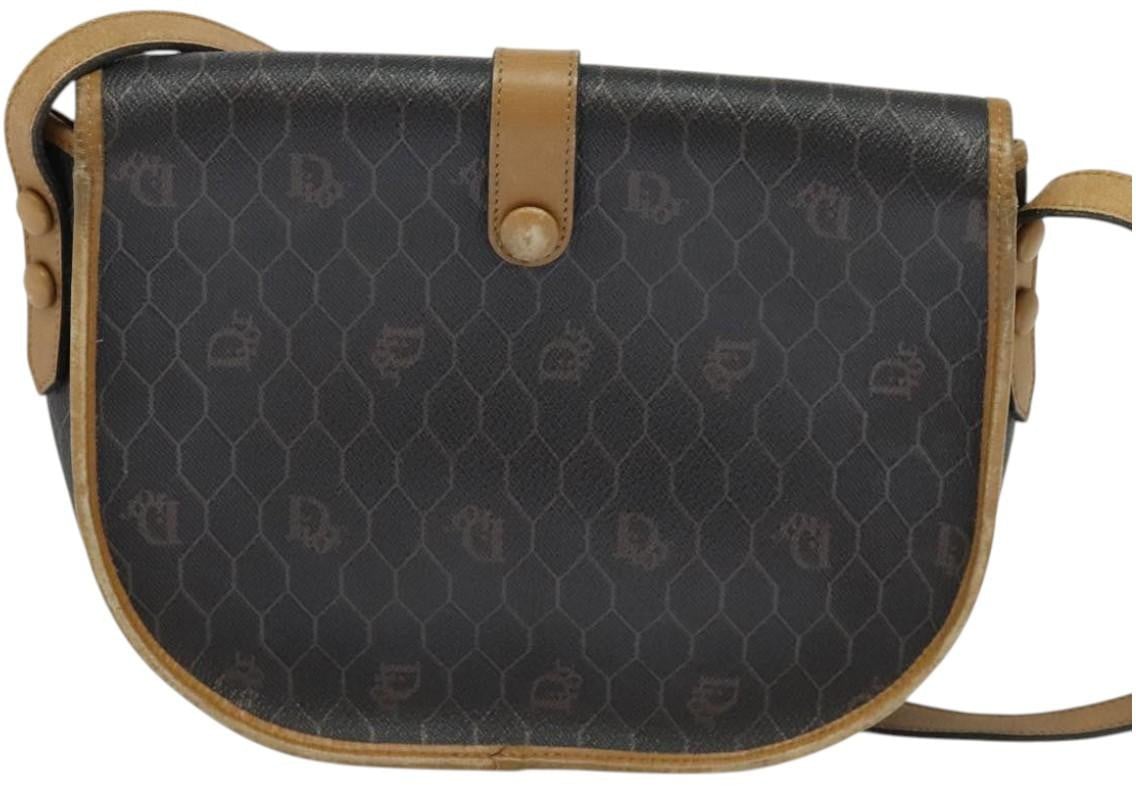 Christian Dior Vintage Honeycomb Flap Coated Canvas Long