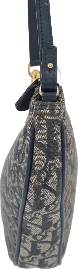 Christian Dior Vintage Saddle Diorissimo Canvas Small