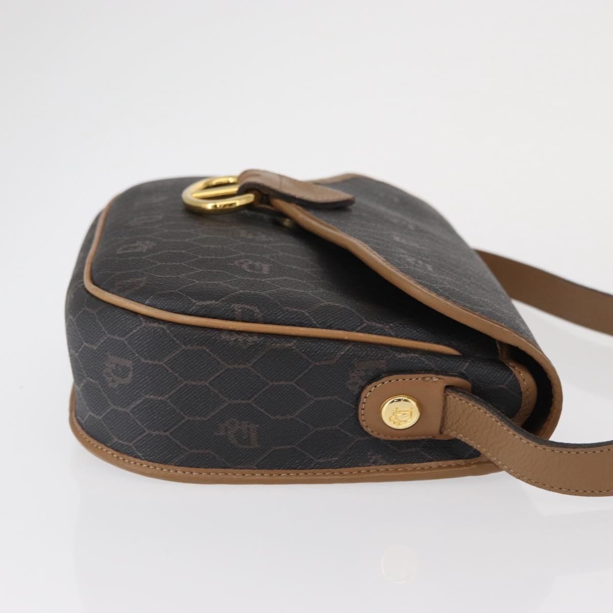 Christian Dior Vintage Honeycomb Flap Coated Canvas Long