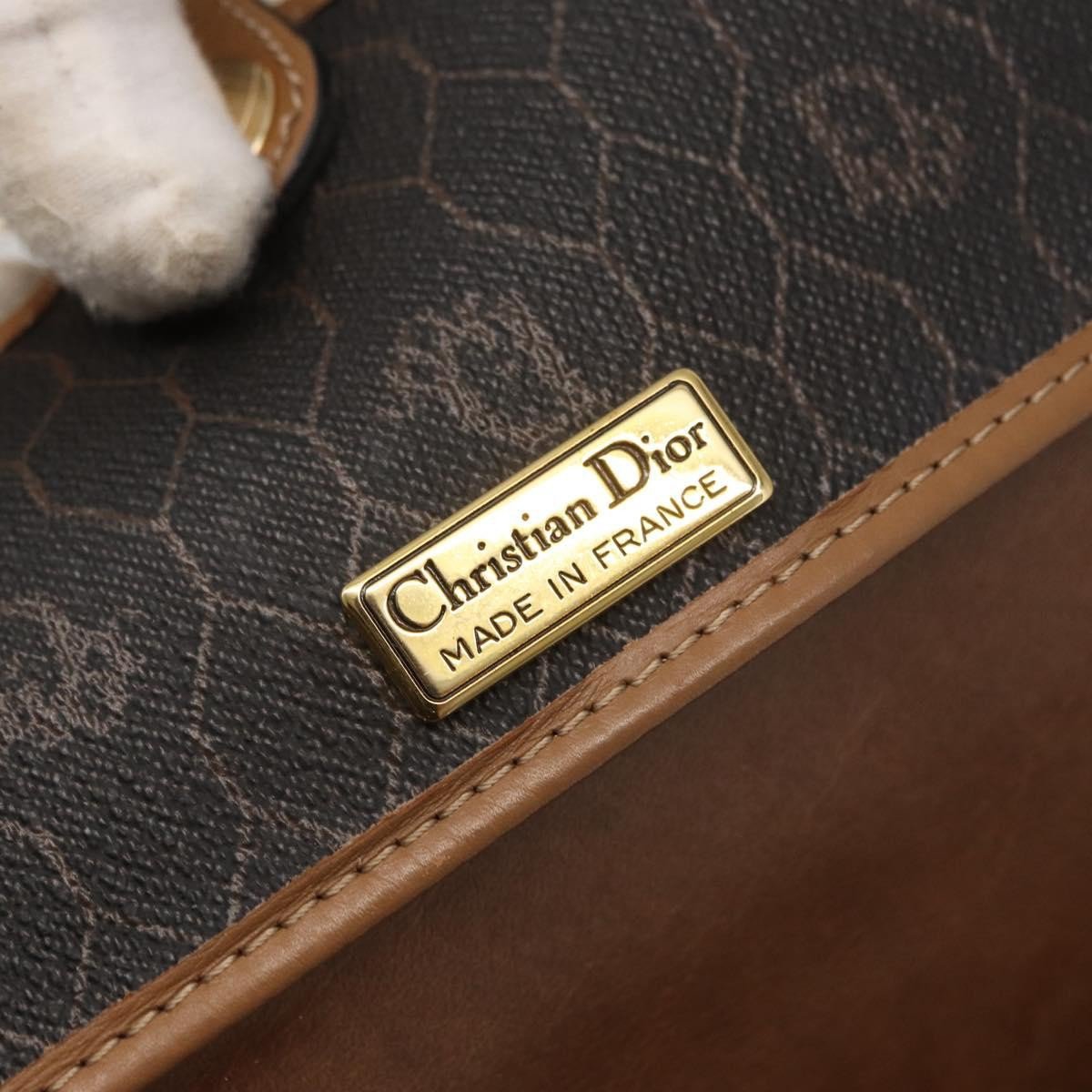 Christian Dior Vintage Honeycomb Flap Coated Canvas Long
