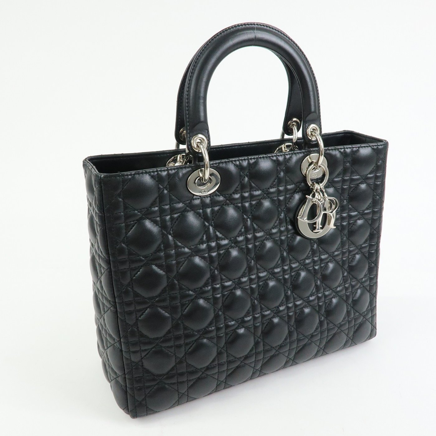 Christian Dior Lady Dior Cannage Quilt Lambskin Medium