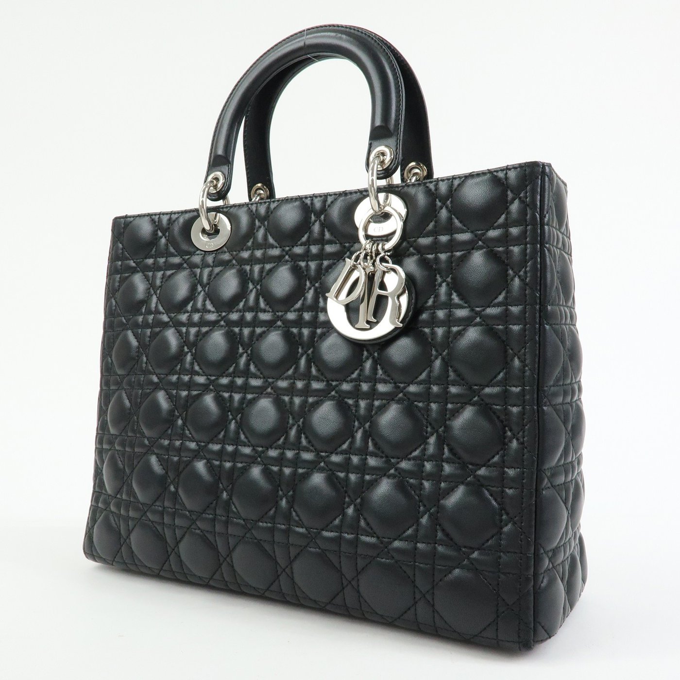 Christian Dior Lady Dior Cannage Quilt Lambskin Medium