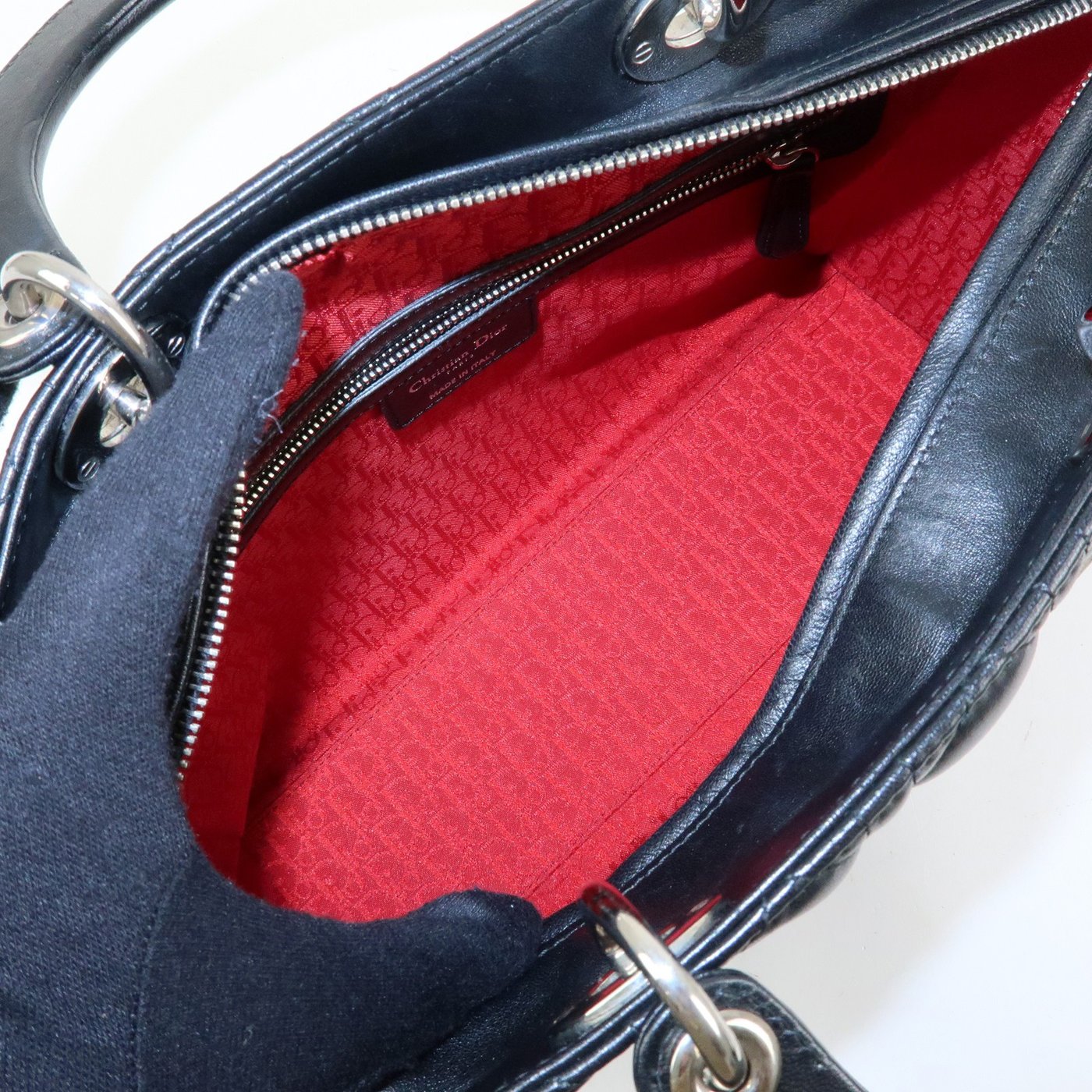 Christian Dior Lady Dior Cannage Quilt Lambskin Medium