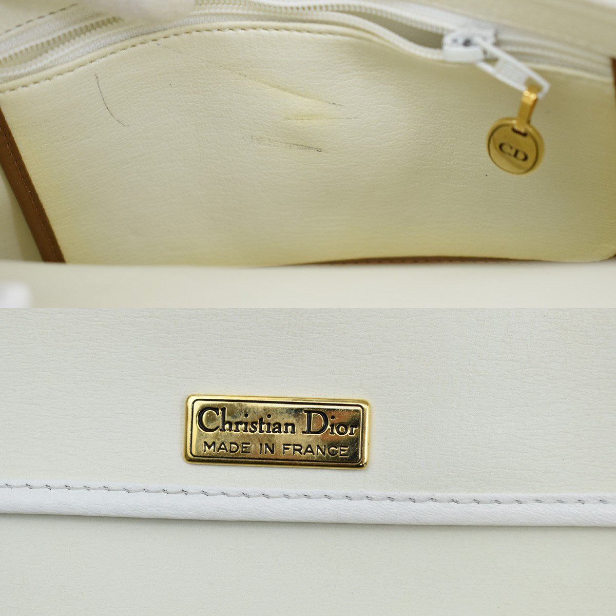 Christian Dior Vintage CD Flap Leather Medium