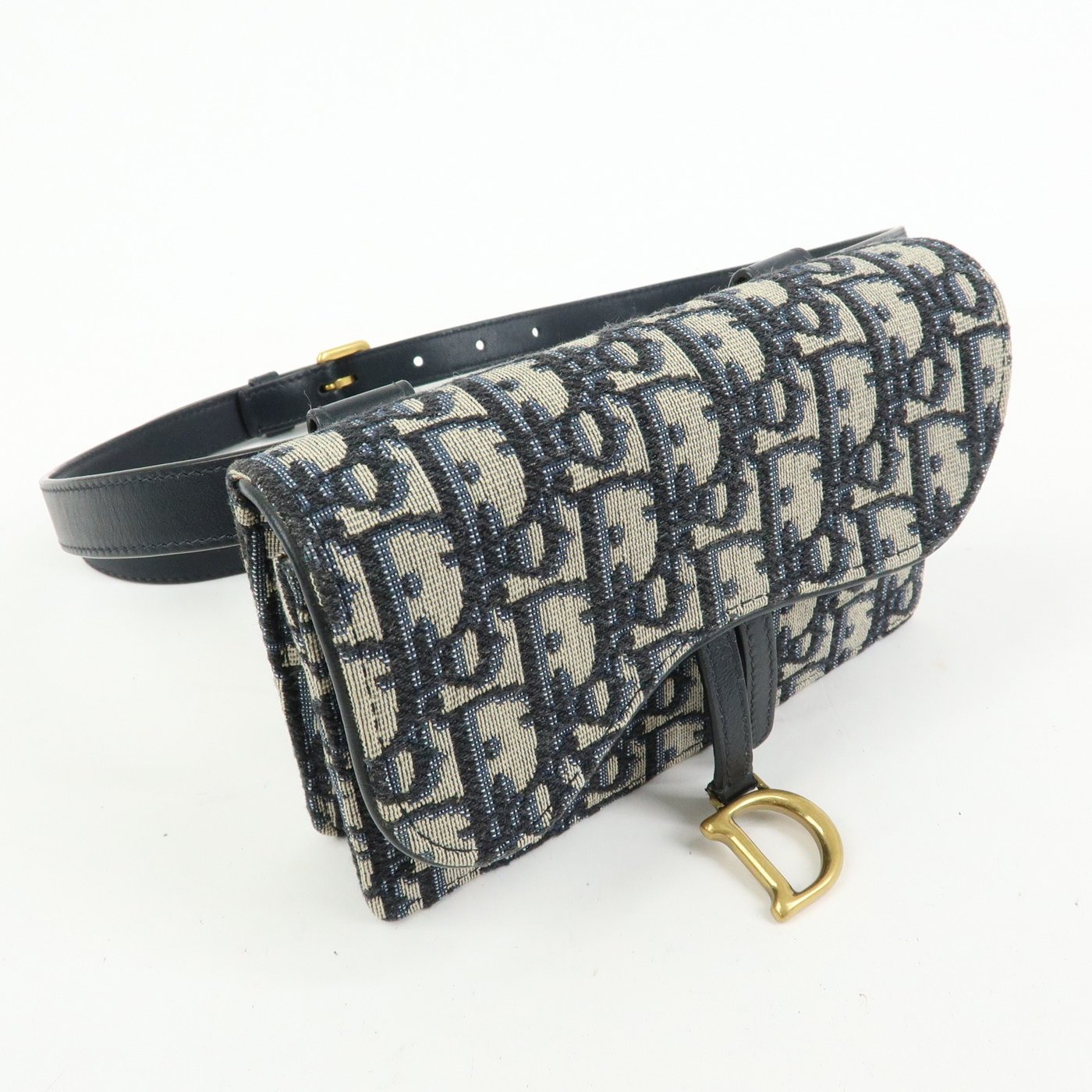 Christian Dior Saddle Belt Oblique Canvas