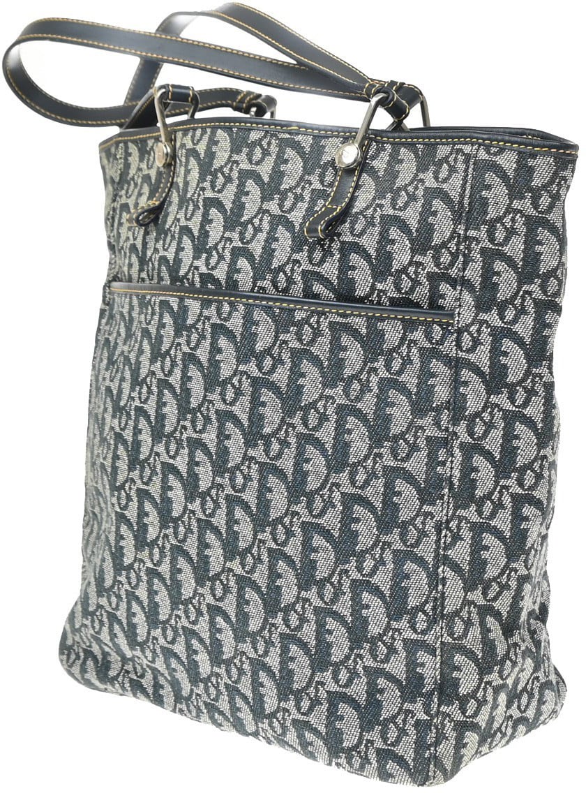 Christian Dior Vintage Open Pocket Diorissimo Canvas Small