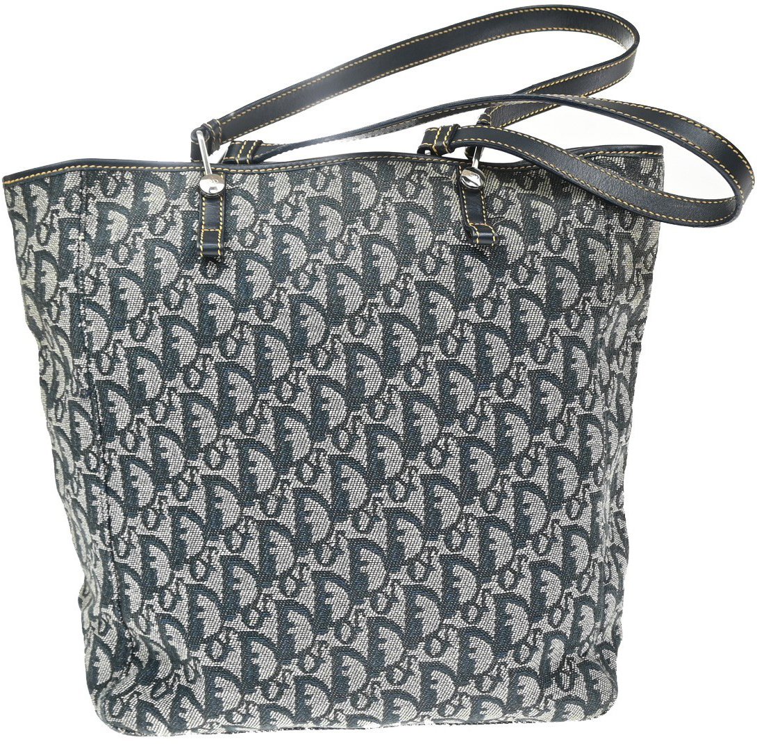 Christian Dior Vintage Open Pocket Diorissimo Canvas Small