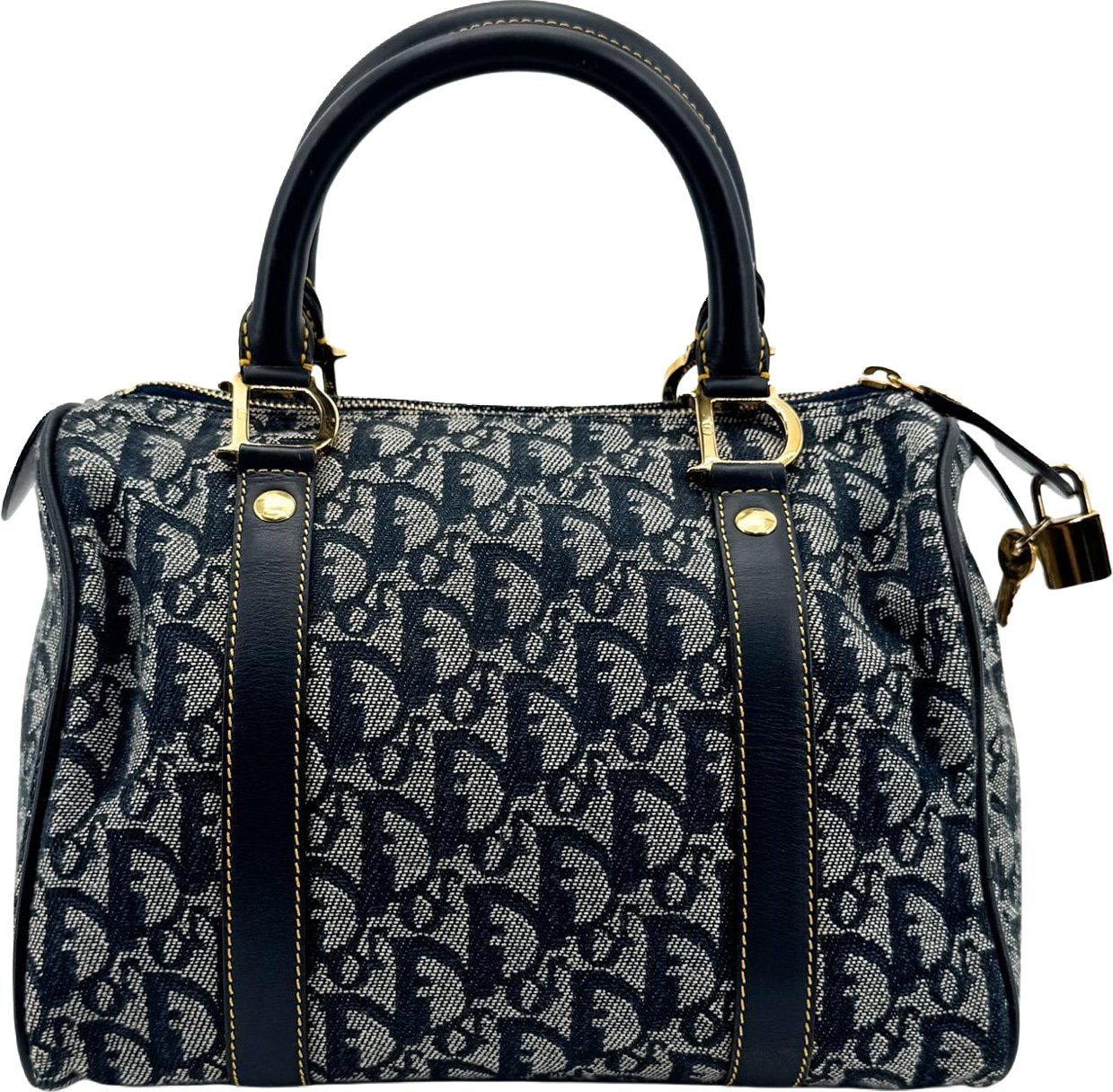 Christian Dior Vintage Trotter Boston Diorissimo Canvas Mini