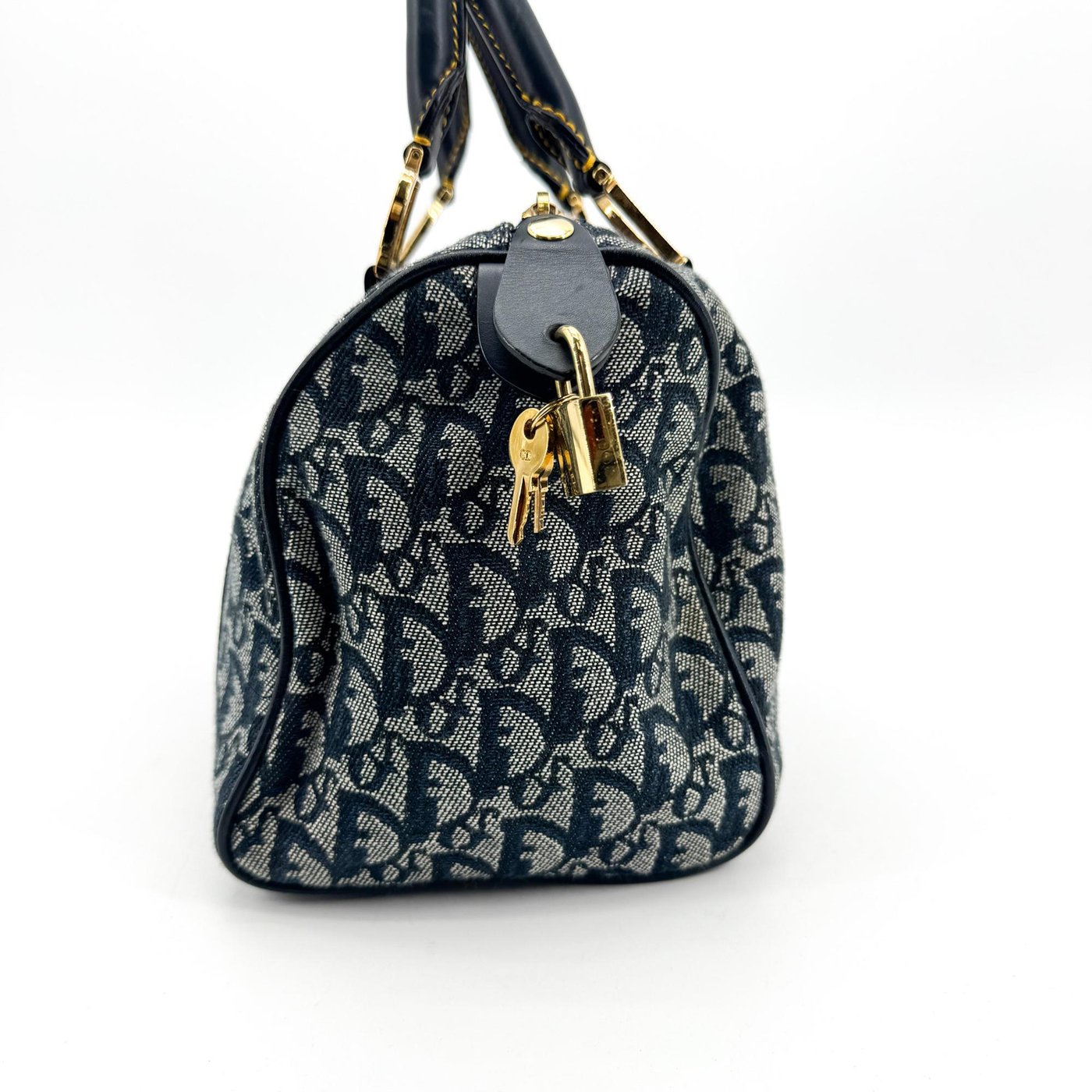 Christian Dior Vintage Trotter Boston Diorissimo Canvas Mini