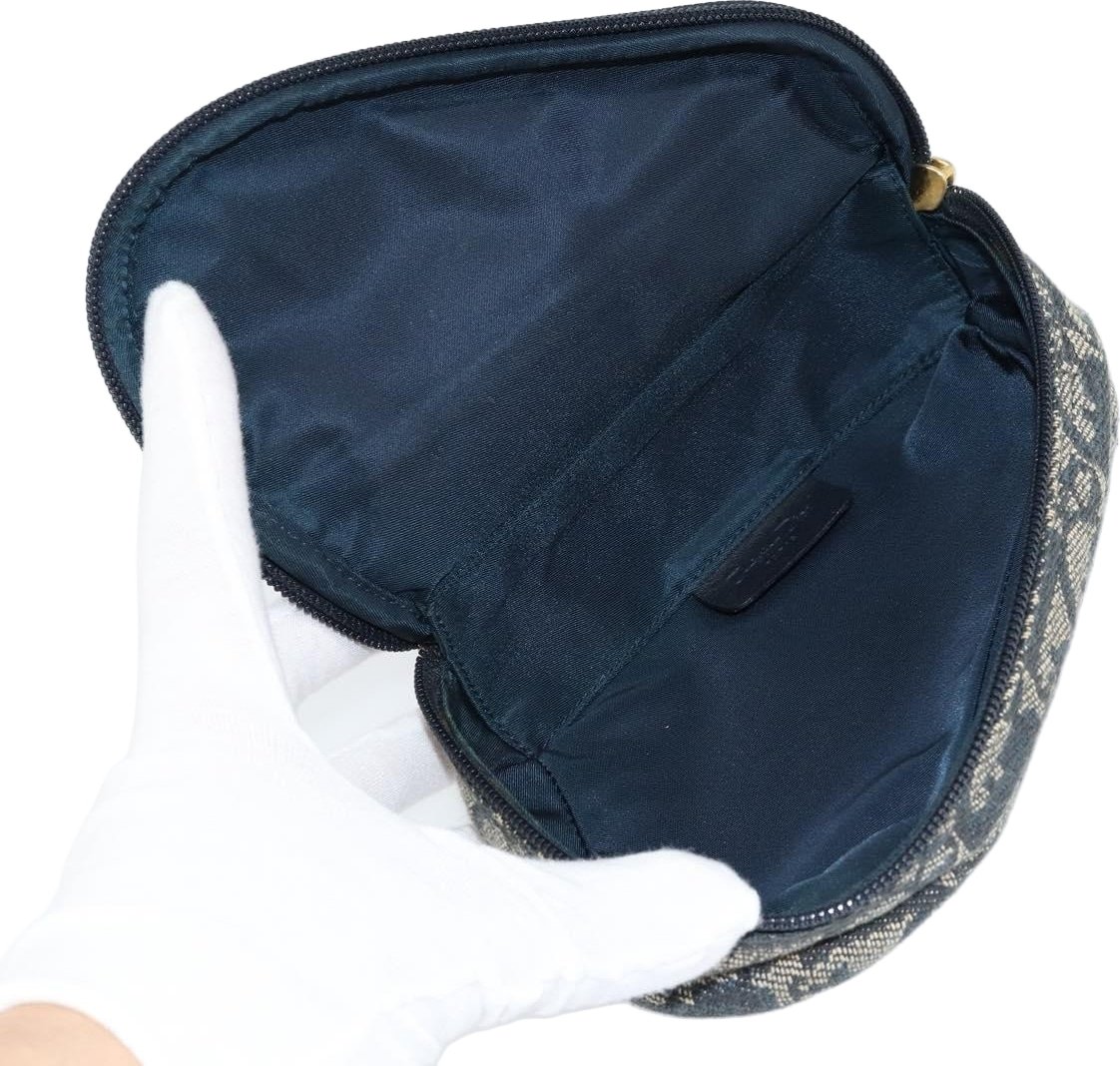 Christian Dior Vintage Saddle Coin Purse Diorissimo Canvas