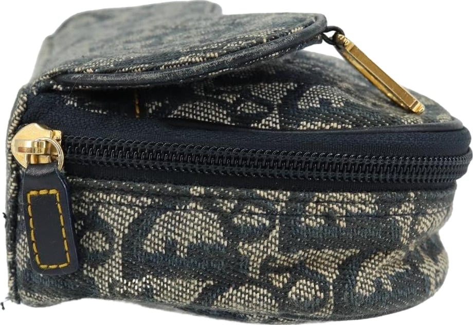 Christian Dior Vintage Saddle Coin Purse Diorissimo Canvas