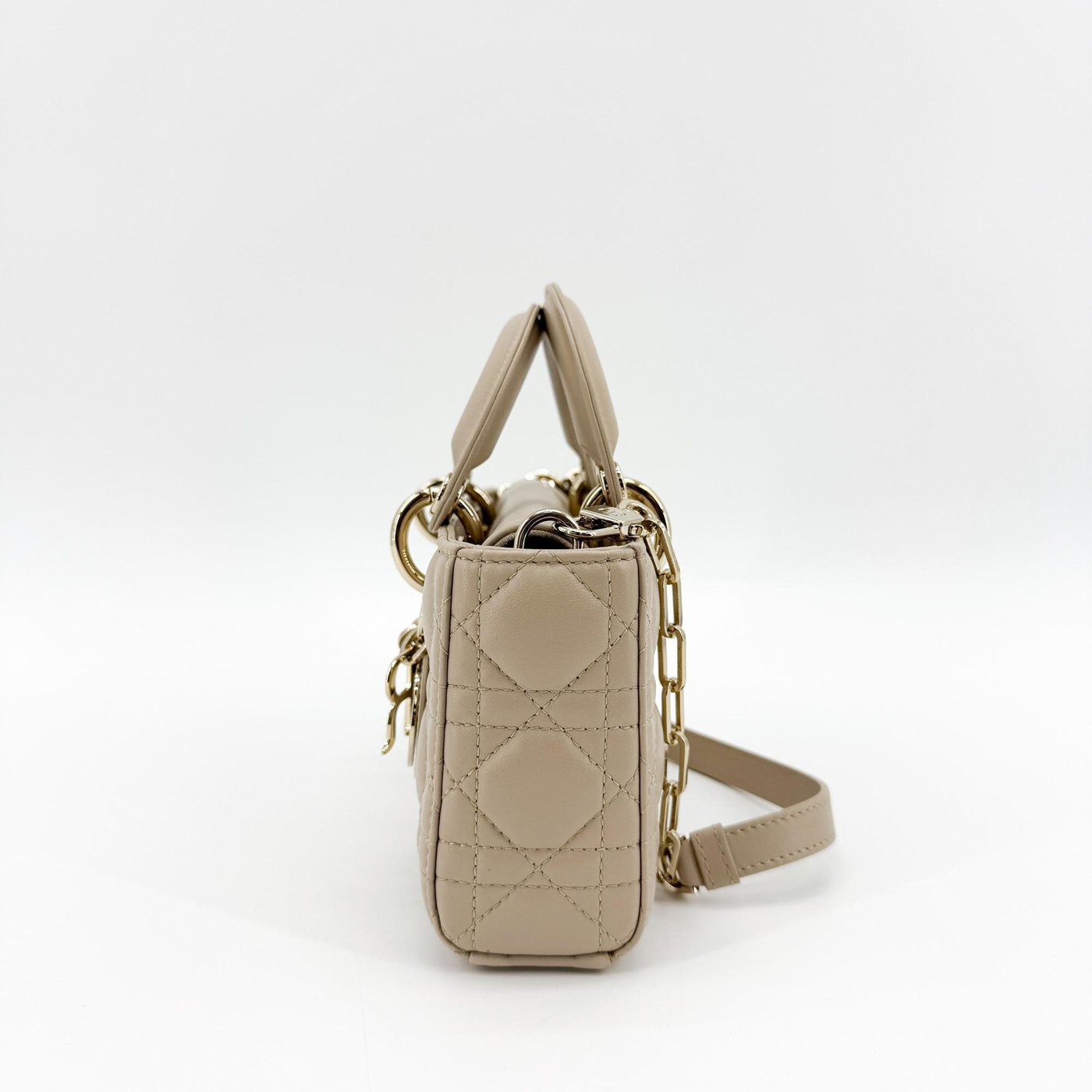 Christian Dior Lady D-Joy Cannage Quilt Lambskin Small