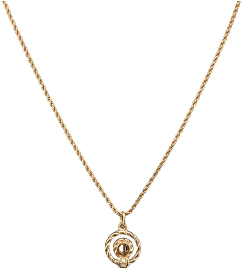 Christian Dior CD Pendant Gold-plated
