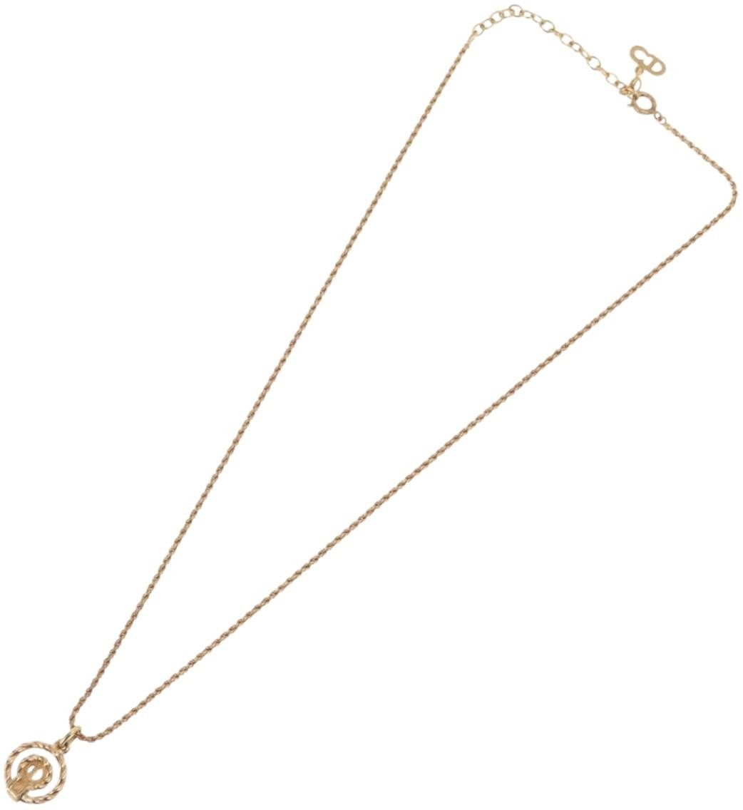 Christian Dior CD Pendant Gold-plated