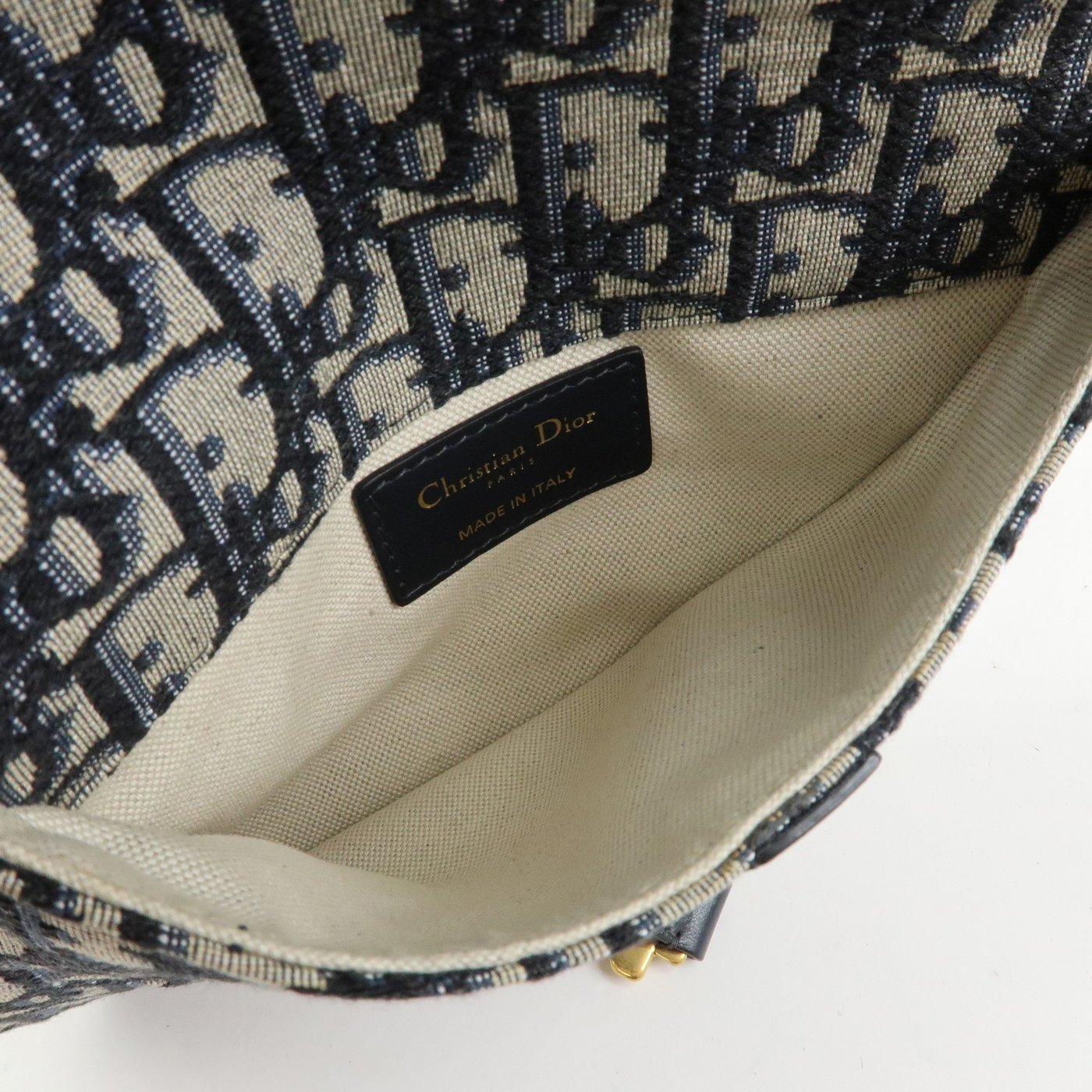 Christian Dior Saddle Belt Oblique Canvas