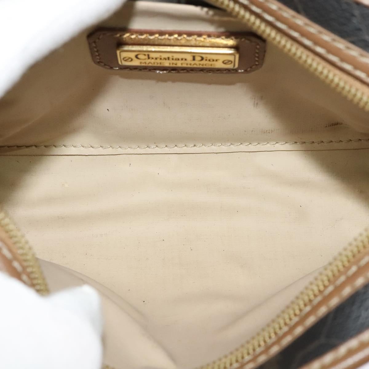 Christian Dior Vintage Honeycomb Zip Coated Canvas Medium