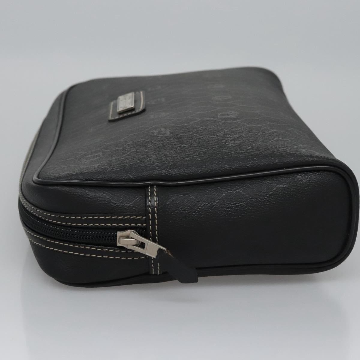 Christian Dior Vintage Honeycomb Zip Coated Canvas Medium