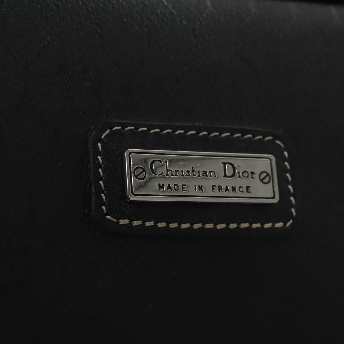 Christian Dior Vintage Honeycomb Zip Coated Canvas Medium