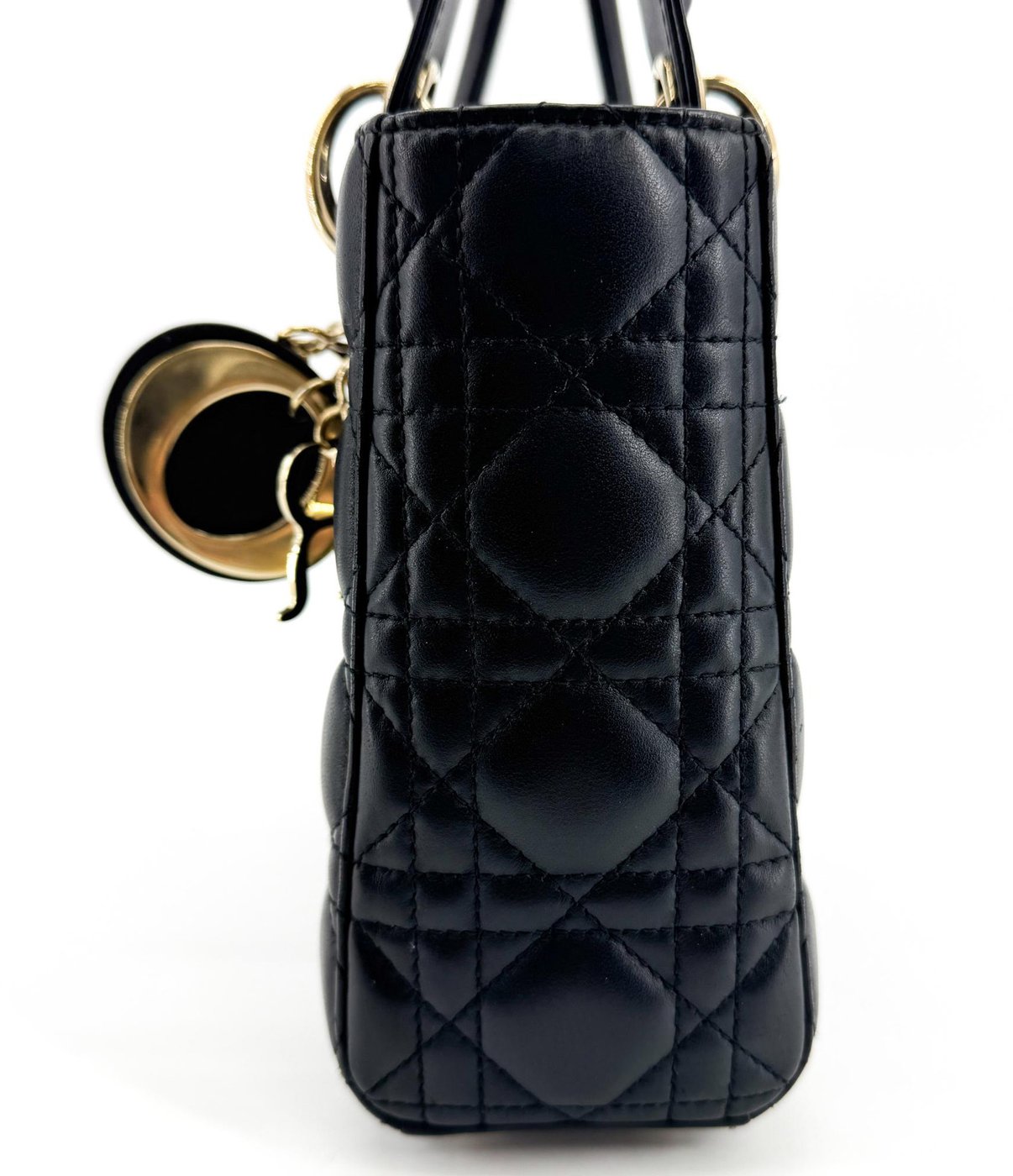 Christian Dior Vintage Lady Dior Cannage Quilt Lambskin Mini