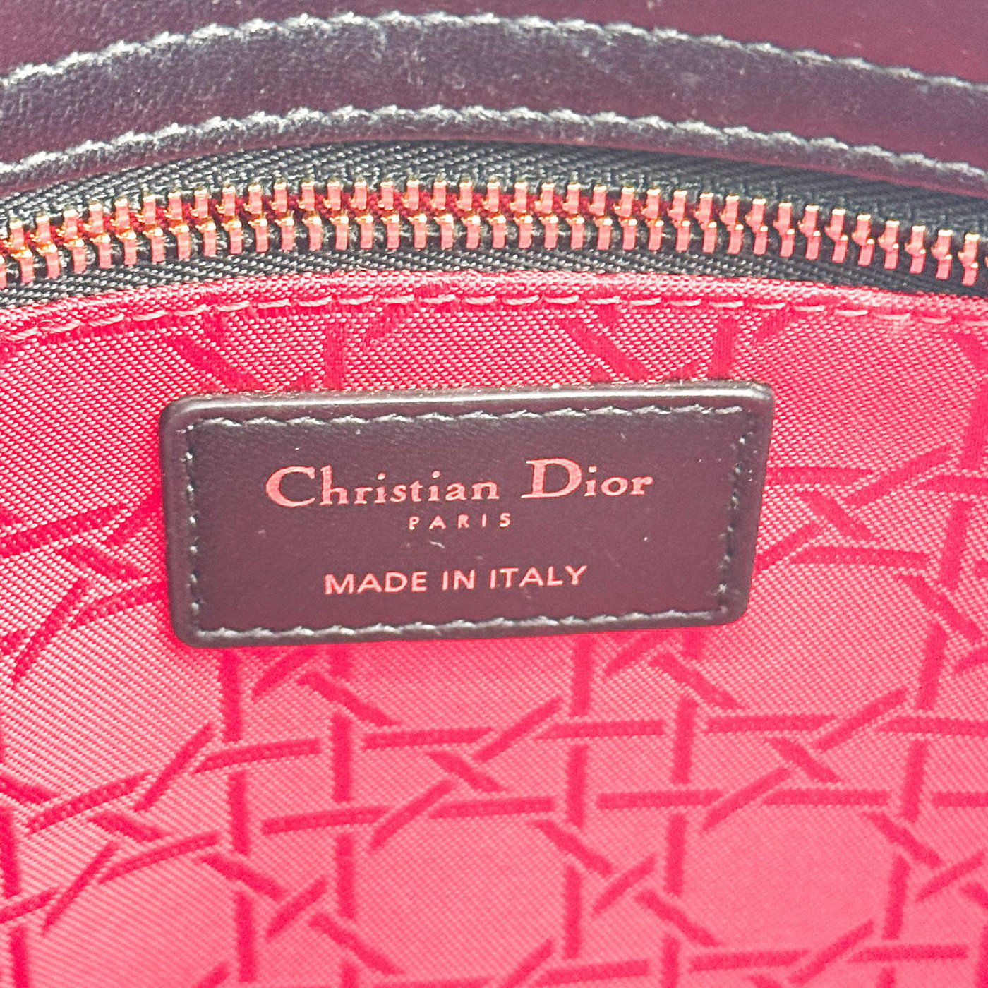 Christian Dior Vintage Lady Dior Cannage Quilt Lambskin Mini