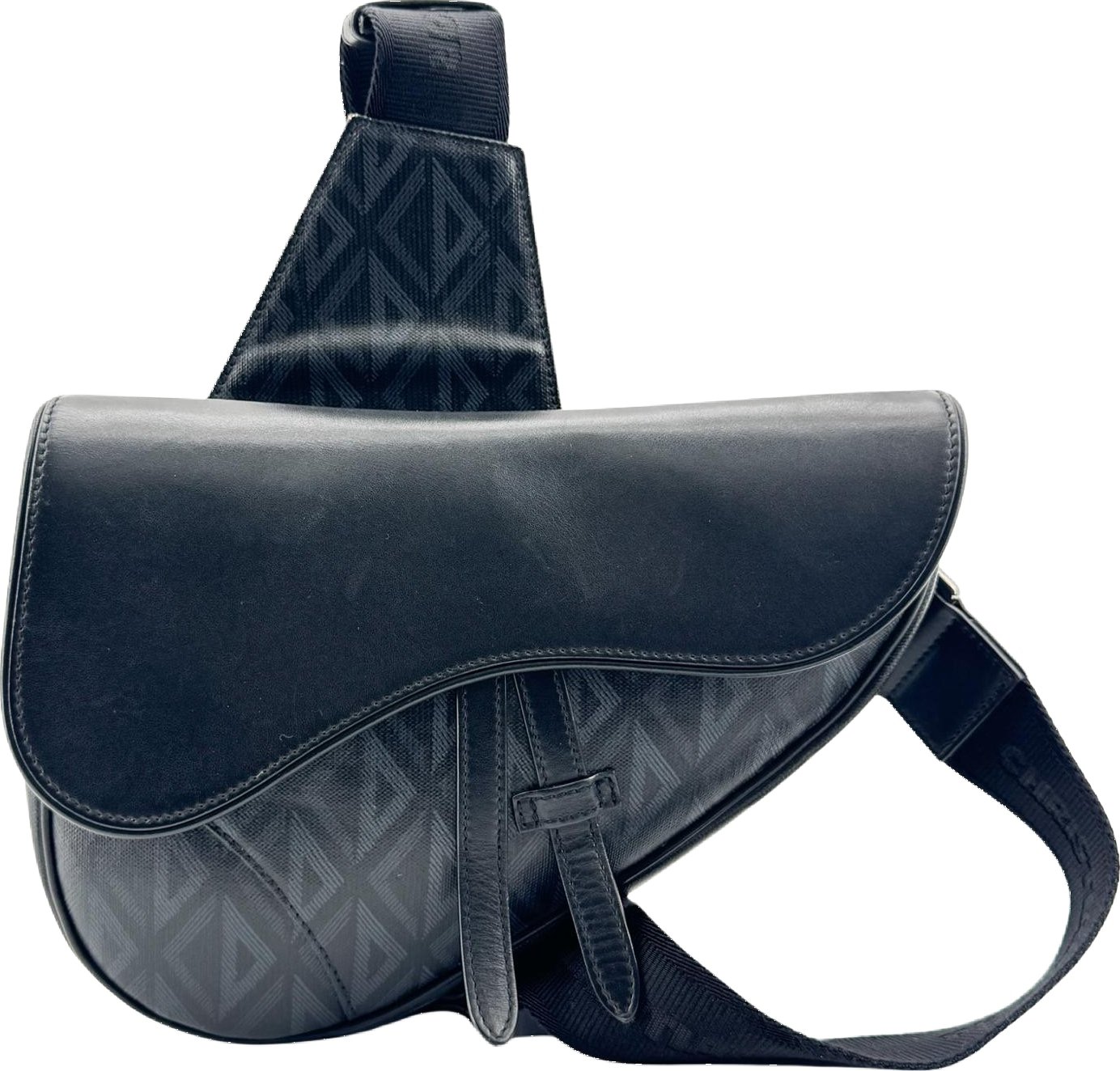 Christian Dior Saddle CD Diamond Coated Canvas and Leather