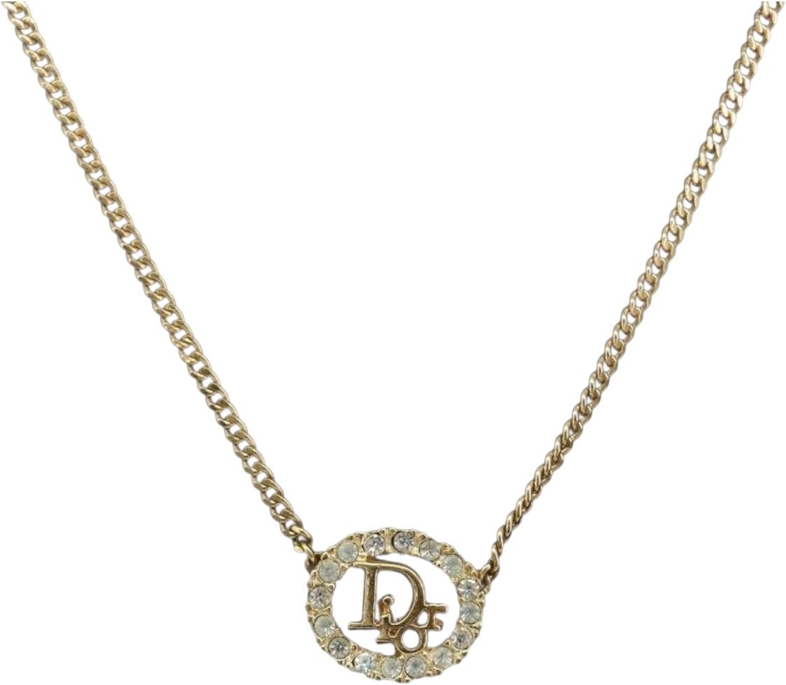 Christian Dior Vintage Logo Pendant Metal