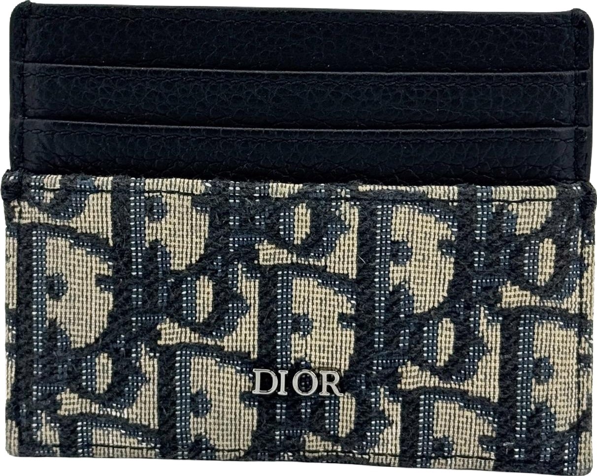 Christian Dior Card Holder Oblique Canvas and Leather